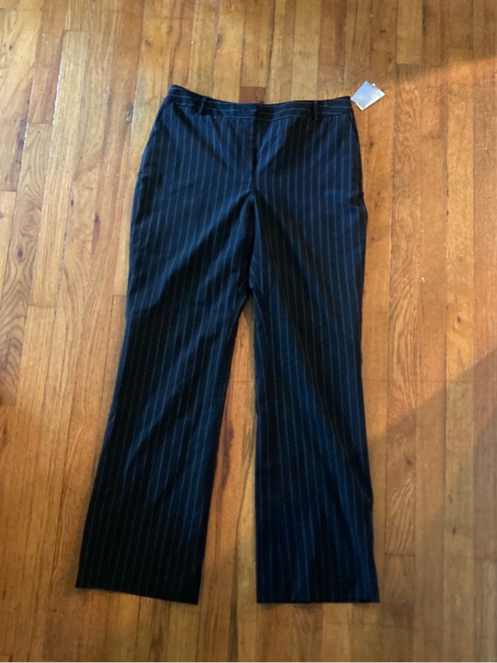 Charter Club Black Pinstripe Dress Pants